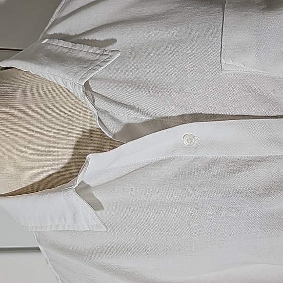 Madewell white women's button-down shirt tie bottom. cotton. Size XXL - Picture 2 of 11